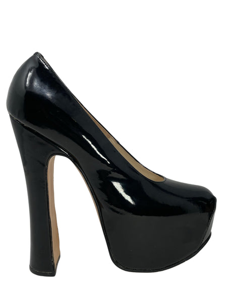 Vivienne Westwood Black Patent Leather Court Pumps, AW91 Reissue, US 6