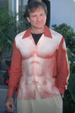 Jean Paul Gaultier Red Trompe L’oeil Muscle Shirt, 'Cyberbaba', SS96, 42 IT Robin Williams