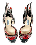 Prada Black and Red Patent Leather Hot Rod Heels SS12, Size 37 EU / 7 US