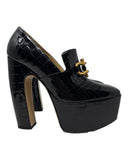 Bottega Veneta ‘Madame’ Pump in Black Moc-Croc, FW22, 39 EU / US 9