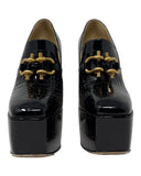 Bottega Veneta ‘Madame’ Pump in Black Moc-Croc, FW22, 39 EU / US 9