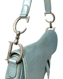 Dior Baby Blue Lizard Saddle Bag with Silver Hardware, SS01