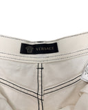 Versace Logo White, Denim Cut-off Shorts, SS19, 25" W