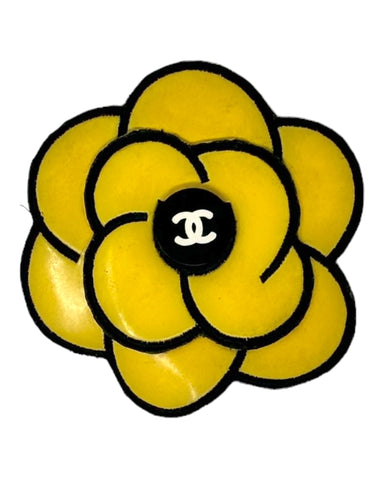 Chanel Yellow "Barbie" Brooch, SS95, OS