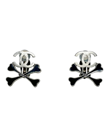 Chanel Cross Bone Earrings, FW03, OS