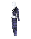 Vivienne Westwood MacPoiret Purple Tartan Blazer with Chain, 'On Liberty', AW94, 10 UK