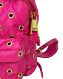 Moschino Hot Pink Quilted Grommet Backpack with Gold Hardware, 'Barbie', SS15, OS