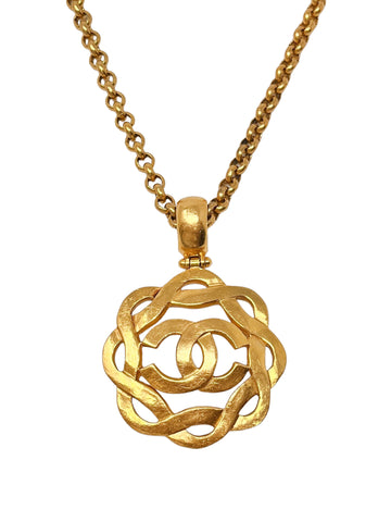 Chanel Camelia Gold Necklace, SS97, OS