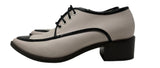 Chanel Black and Grey Tuxedo Leather Oxfords, EU 36.5 / US 6.5