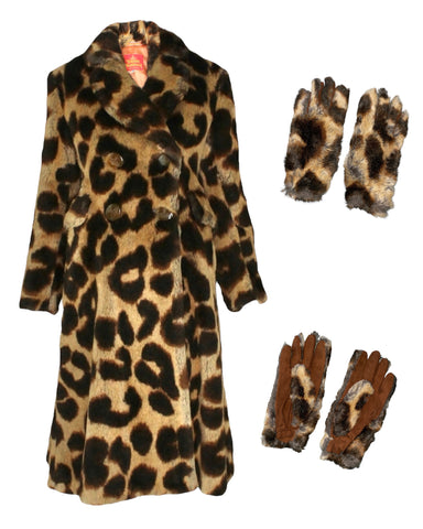 Vivienne Westwood AW92 ‘Dressing Up’ Leopard Coat with Matching Gloves, US 6 / IT 42