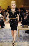 Chanel Black Suede, Byzantine Inspired Heels, Pre-Fall '11, Size 37.5 EU /  US 7.5