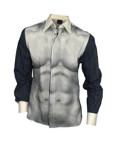 Jean Paul Gaultier Trompe L'Oeil Torso Button Up Shirt, 'Cyberbaba', SS96, S