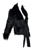 Gucci by Tom Ford Black Kidassia Goat Fur Jacket, FW01, 42 IT