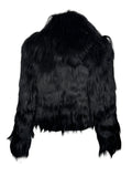 Gucci by Tom Ford Black Kidassia Goat Fur Jacket, FW01, 42 IT