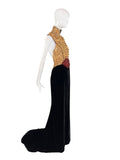 Jean Louis-Scherre "Lips" Embellished and Velvet Couture Gown, AW03/4, 2 EU