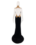 Jean Louis-Scherre "Lips" Embellished and Velvet Couture Gown, AW03/4, 2 EU