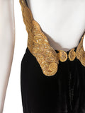 Jean Louis-Scherre "Lips" Embellished and Velvet Couture Gown, AW03/4, 2 EU