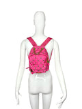 Moschino Hot Pink Quilted Grommet Backpack with Gold Hardware, 'Barbie', SS15, OS