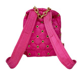 Moschino Hot Pink Quilted Grommet Backpack with Gold Hardware, 'Barbie', SS15, OS